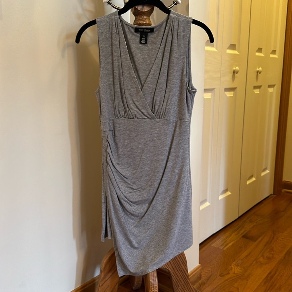 White House Black Market Gray Sleeveless Mini-Dress/Tunic